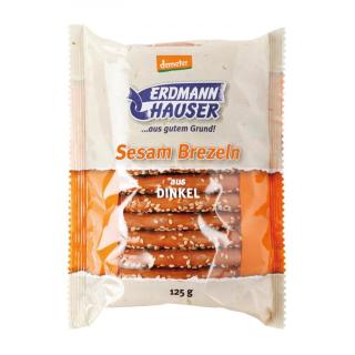 Dinkel Brezel mit Sesam