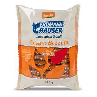 Dinkel Brezel mit Sesam