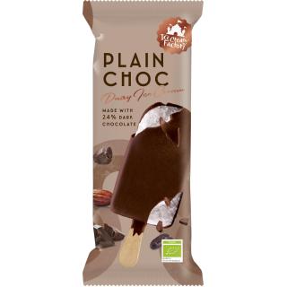 Plain Choc Stieleis m.dunkler Schoko